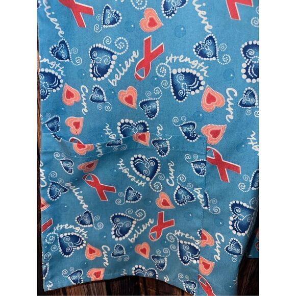 Absolute breast Cancer awareness scrub top size Medium - Picture 2 of 4